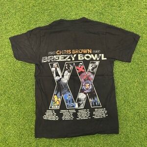 Chris Brown Breezy Bowl XX Stadium World Tour 2025 Black Graphic T-Shirt Mens S